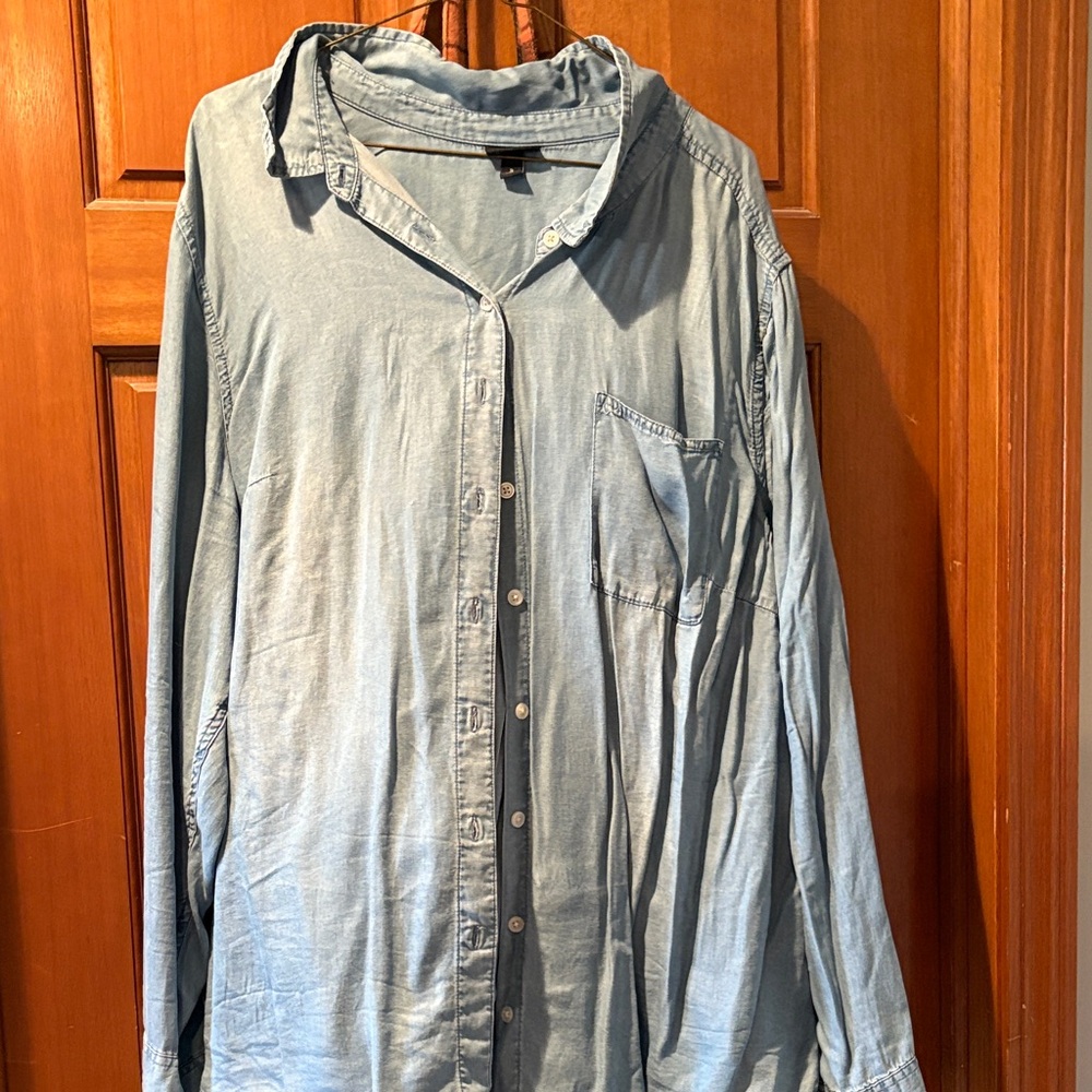 Torrid Light Blue Denim Shirt